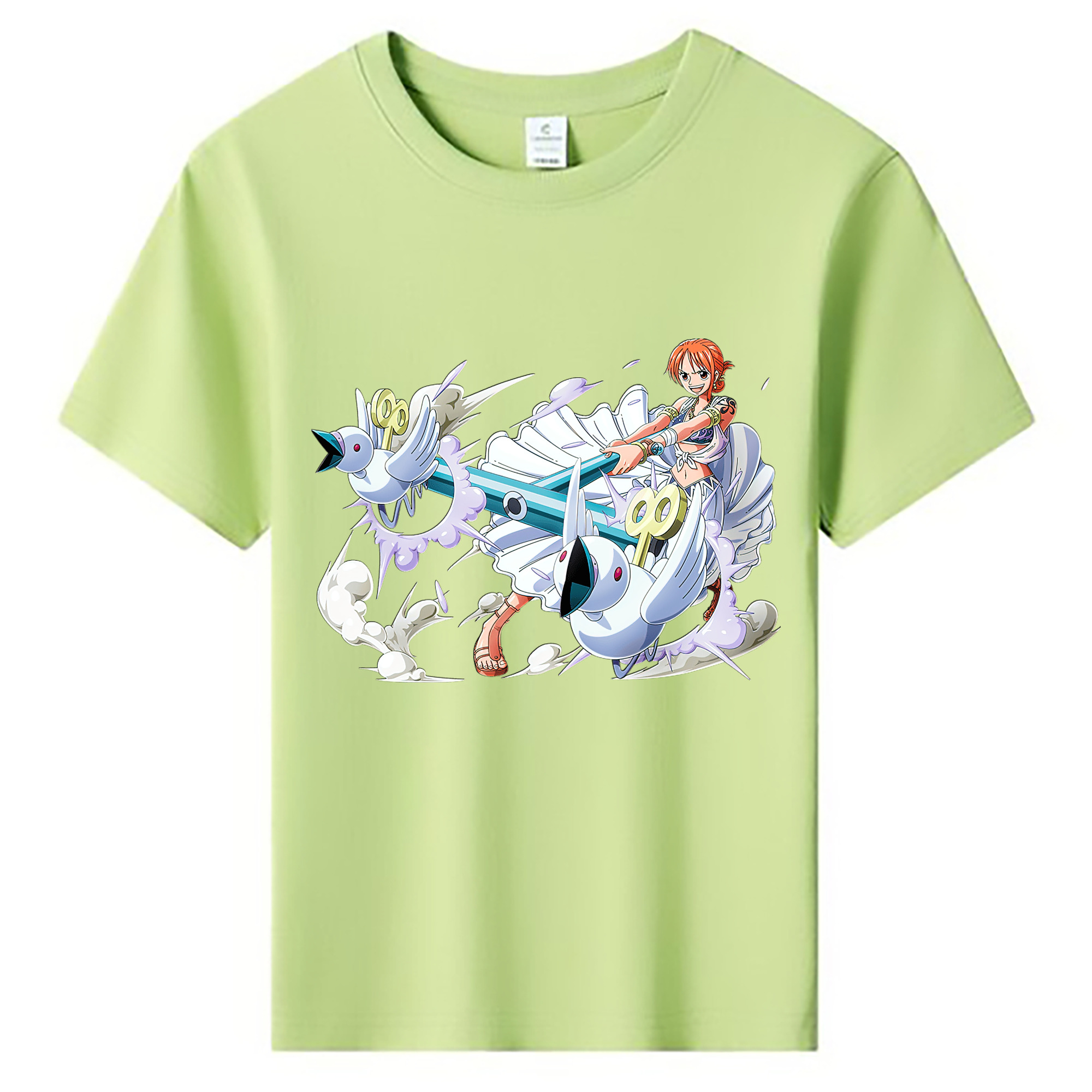 （画像用） ワンピース ナミ ONE PIECE Nami 綿100％キッズTシャツ（フロントプリント）
